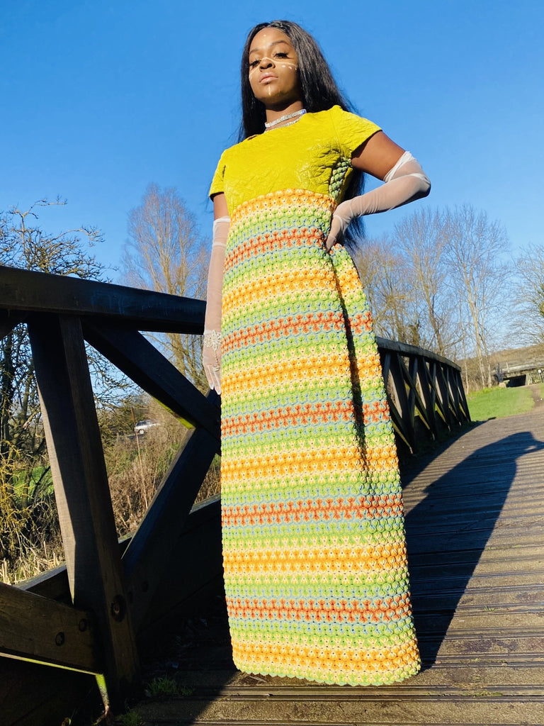 Evergreen Maxi Crochet Dress - One Wear Freedom - Front Main
