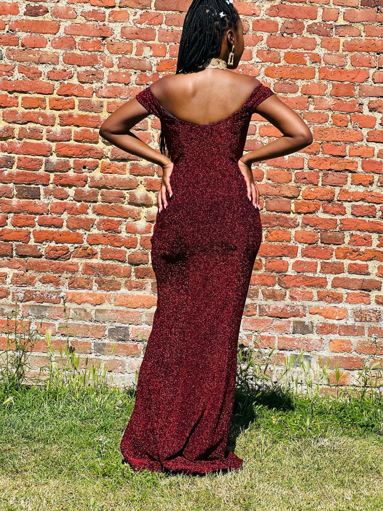 Sparkling Merlot Evening Gown - One Wear Freedom #product_tags#