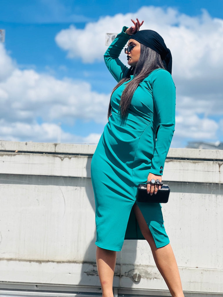 Turquoise Peekaboo Dress - One Wear Freedom #product_tags#