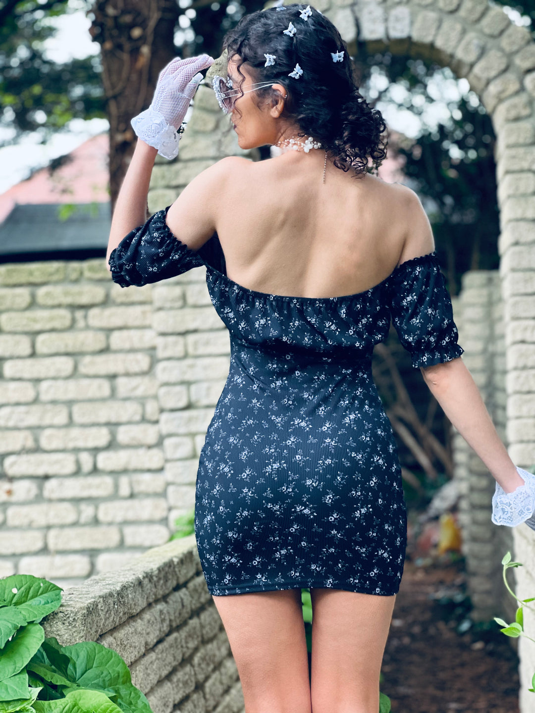 Black + Grey Heather Mini Dress