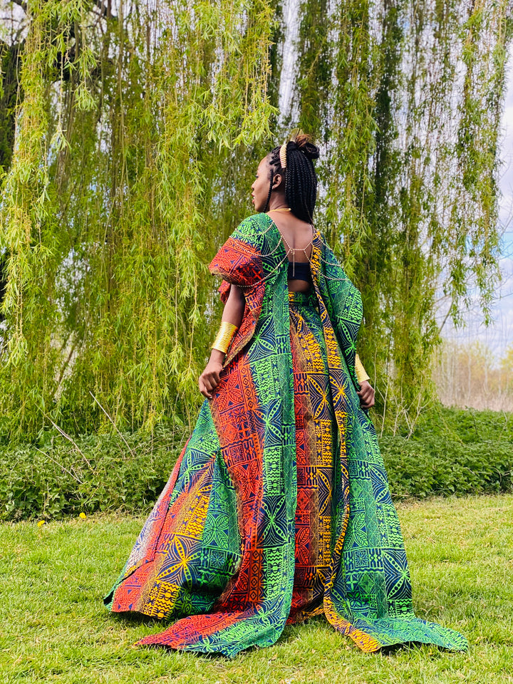 Faded Fiji Multi-Wrap Maxi Dress - One Wear Freedom 