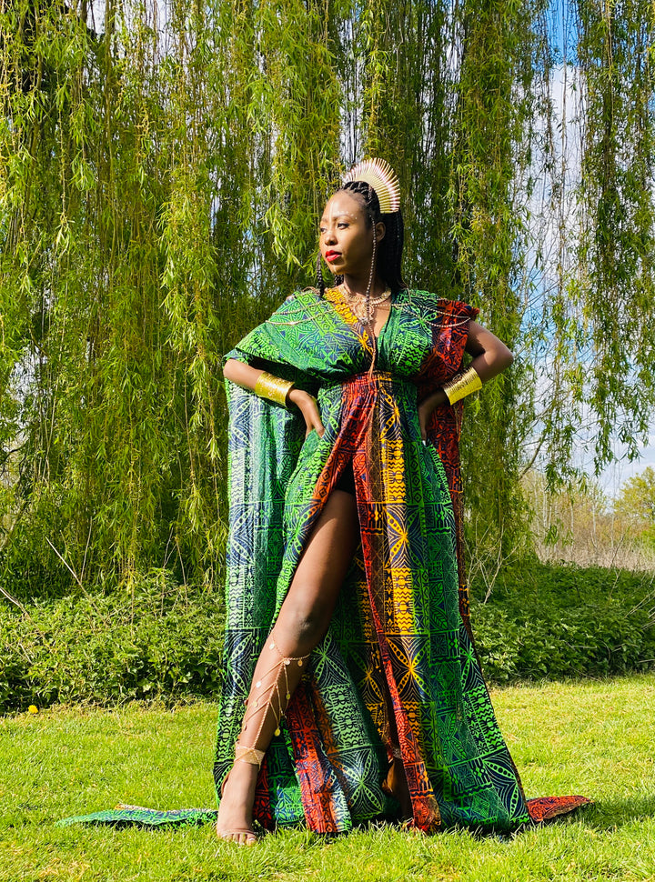 Faded Fiji Multi-Wrap Maxi Dress - One Wear Freedom 