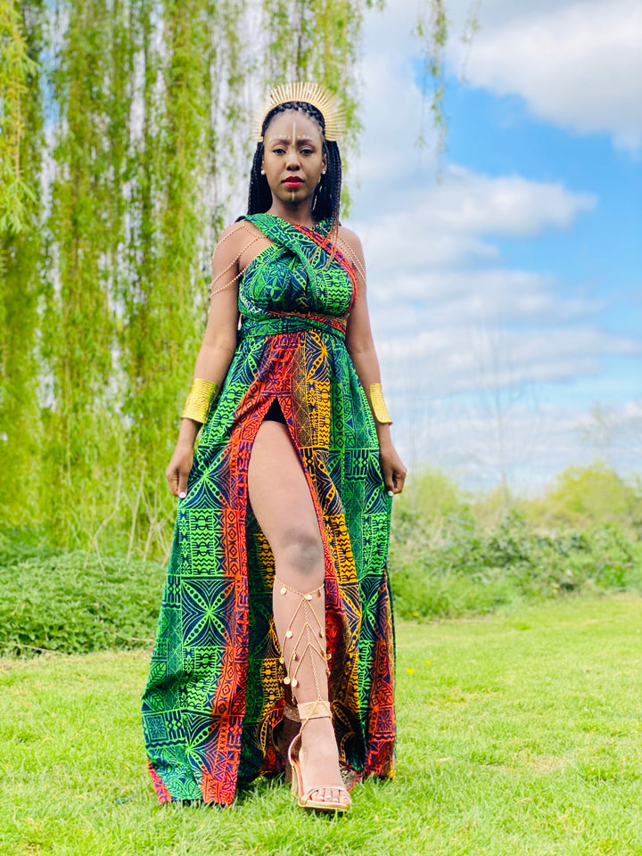 Faded Fiji Multi-Wrap Maxi Dress - One Wear Freedom 