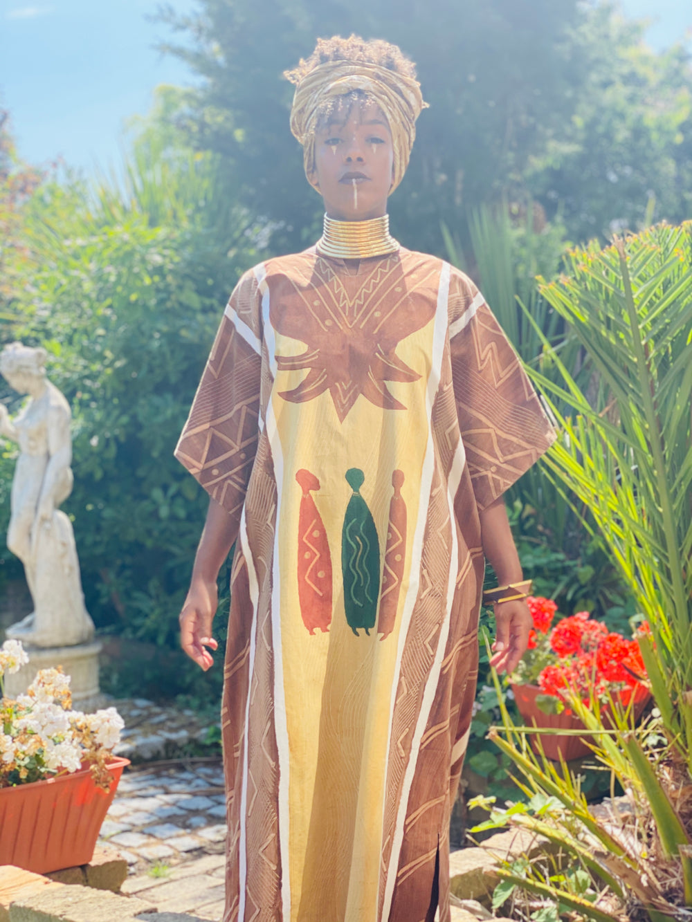 Mama Africa Flax Caftan - One Wear Freedom - Front
