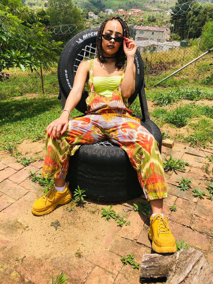 Earth, Wind + Fire Flax Dungaree - One Wear Freedom - Front Main