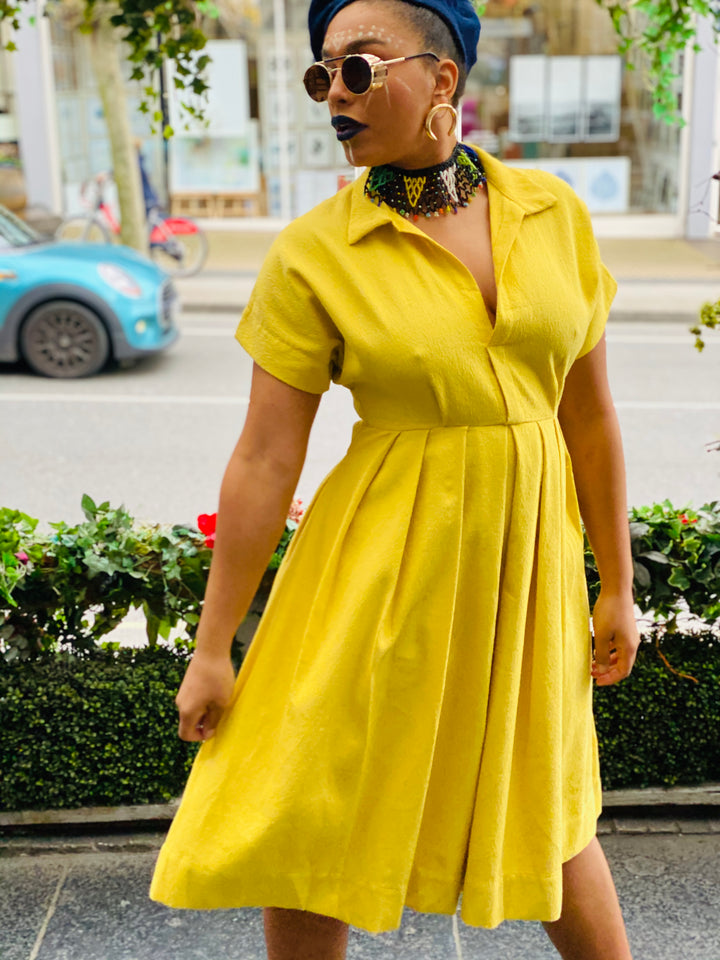 Daffodil Flax Dress - One Wear Freedom - Front Close