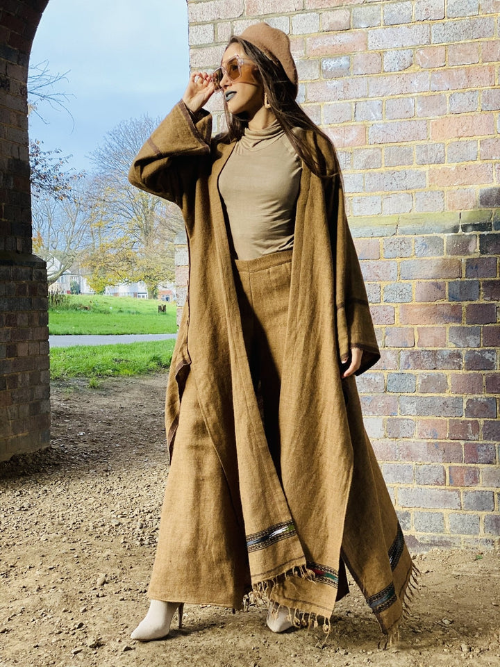 Afghan Desert Maxi Coat + Trouser Suit - One Wear Freedom 