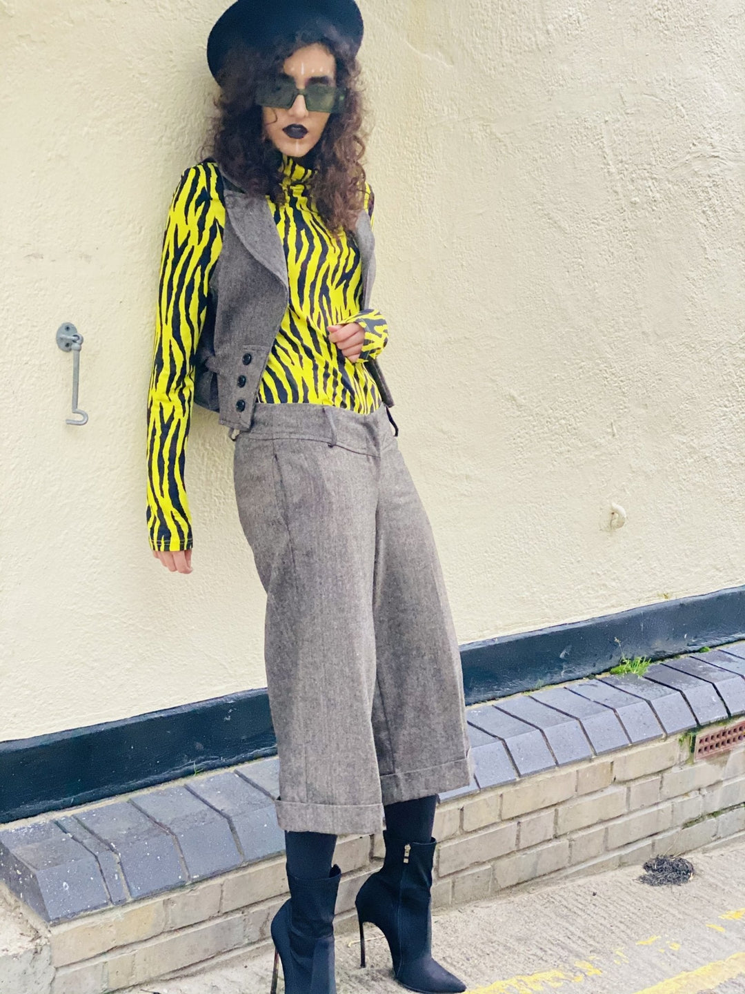Ash Tweed Waist Coat + Culotte Co-ord - One Wear Freedom 