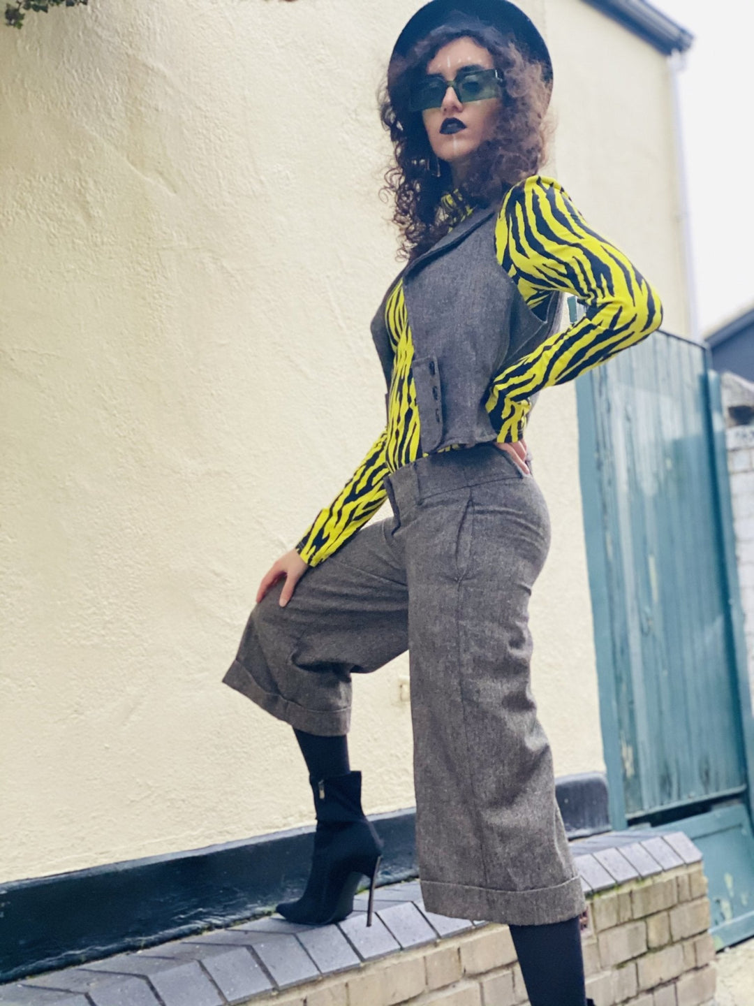 Ash Tweed Waist Coat + Culotte Co-ord - One Wear Freedom 