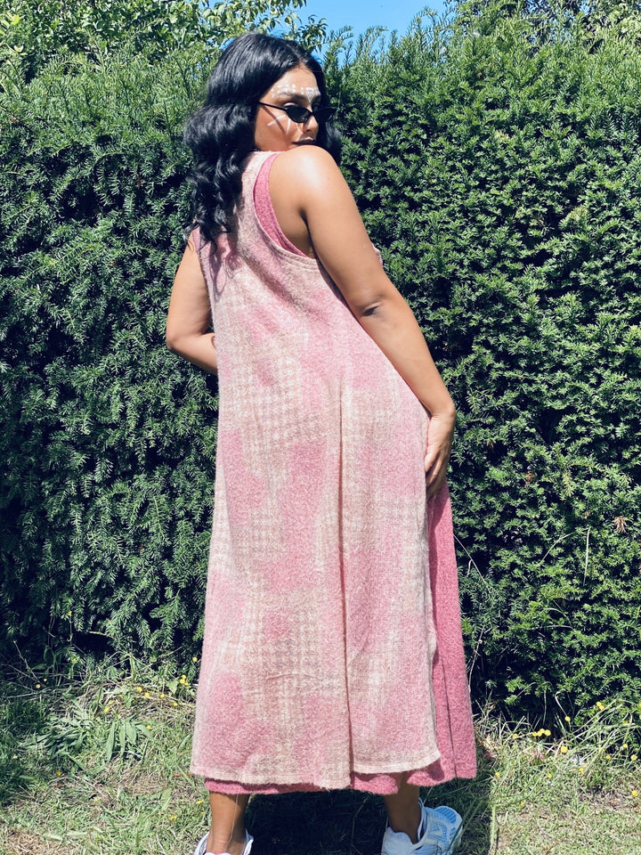Azalea Dusty Pink Maxi Waist Coat - One Wear Freedom 