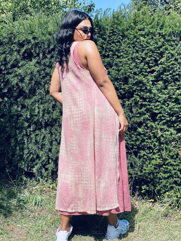 Azalea Dusty Pink Maxi Waist Coat - One Wear Freedom 