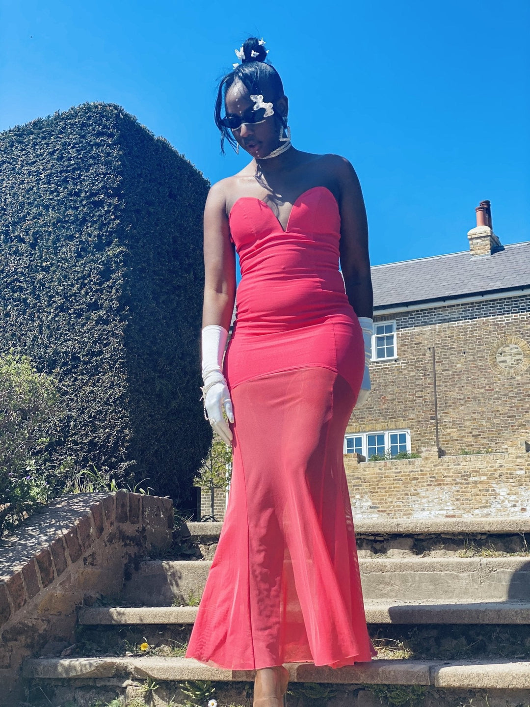 Azalea Heartline Gown with Mesh Trail - One Wear Freedom 