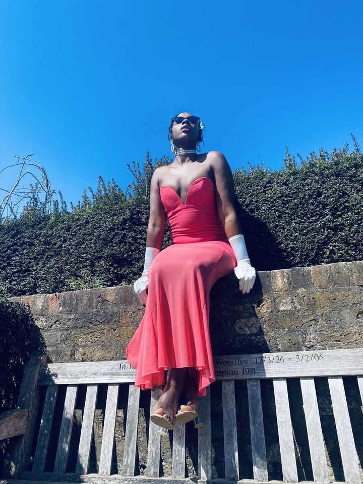 Azalea Heartline Gown with Mesh Trail - One Wear Freedom 