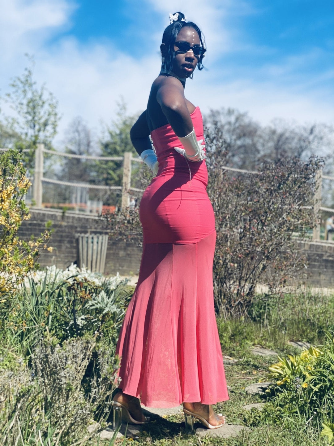 Azalea Heartline Gown with Mesh Trail - One Wear Freedom 