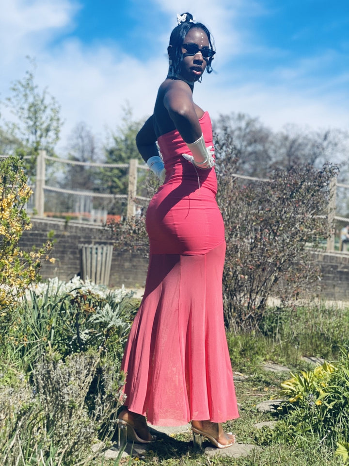 Azalea Heartline Gown with Mesh Trail - One Wear Freedom 