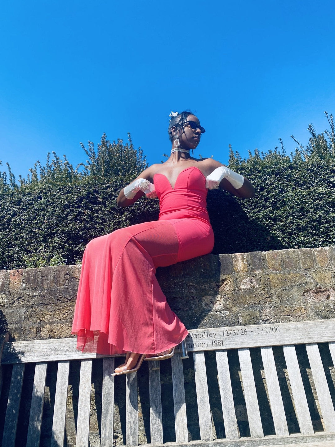 Azalea Heartline Gown with Mesh Trail - One Wear Freedom 