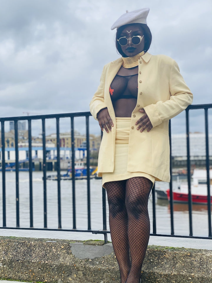 Baby Magnolia Mini Dress, Mini Skirt + Long Blazer Suit - One Wear Freedom 