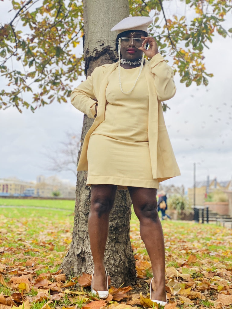 Baby Magnolia Mini Dress, Mini Skirt + Long Blazer Suit - One Wear Freedom #product_tags#