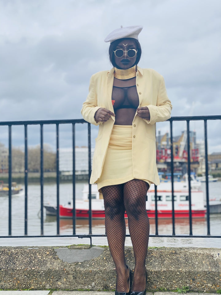 Baby Magnolia Mini Dress, Mini Skirt + Long Blazer Suit - One Wear Freedom 