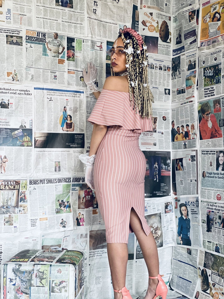 Baby Peony Stripe Midi Dress - One Wear Freedom 