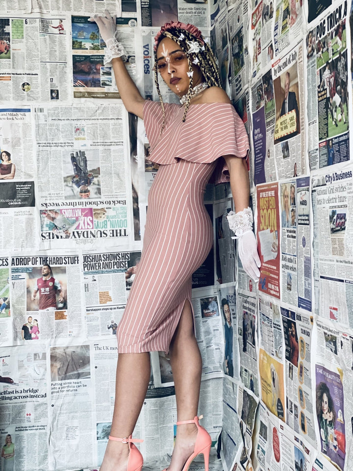 Baby Peony Stripe Midi Dress - One Wear Freedom 