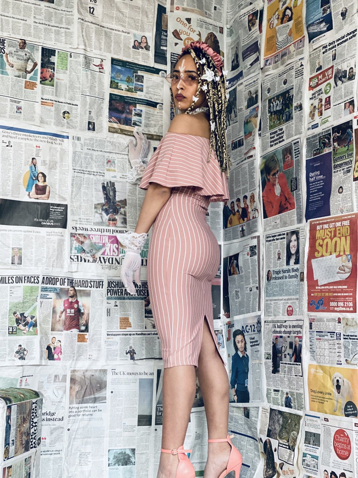 Baby Peony Stripe Midi Dress - One Wear Freedom 