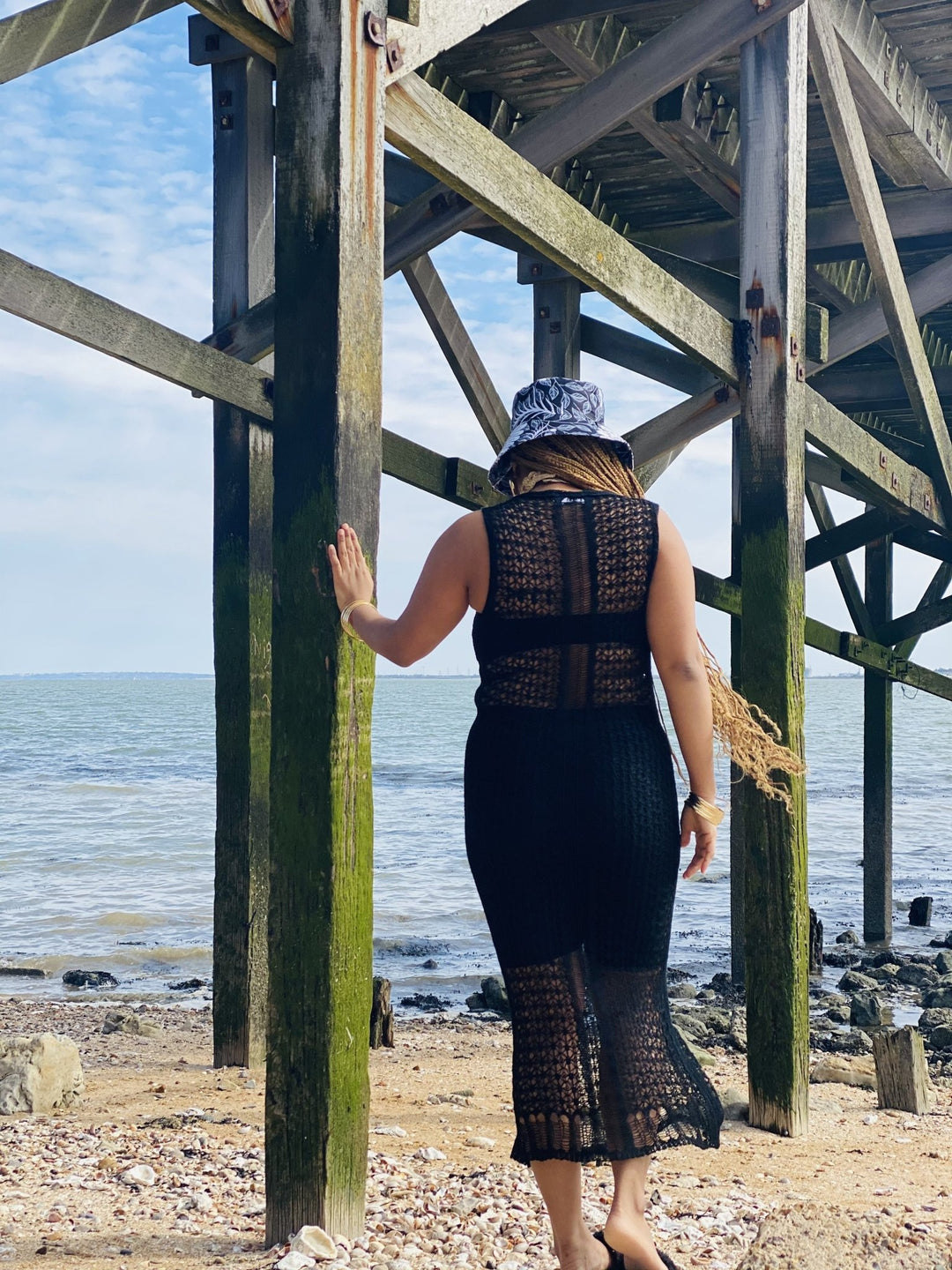 Black Crochet Maxi Beach Dress - One Wear Freedom 