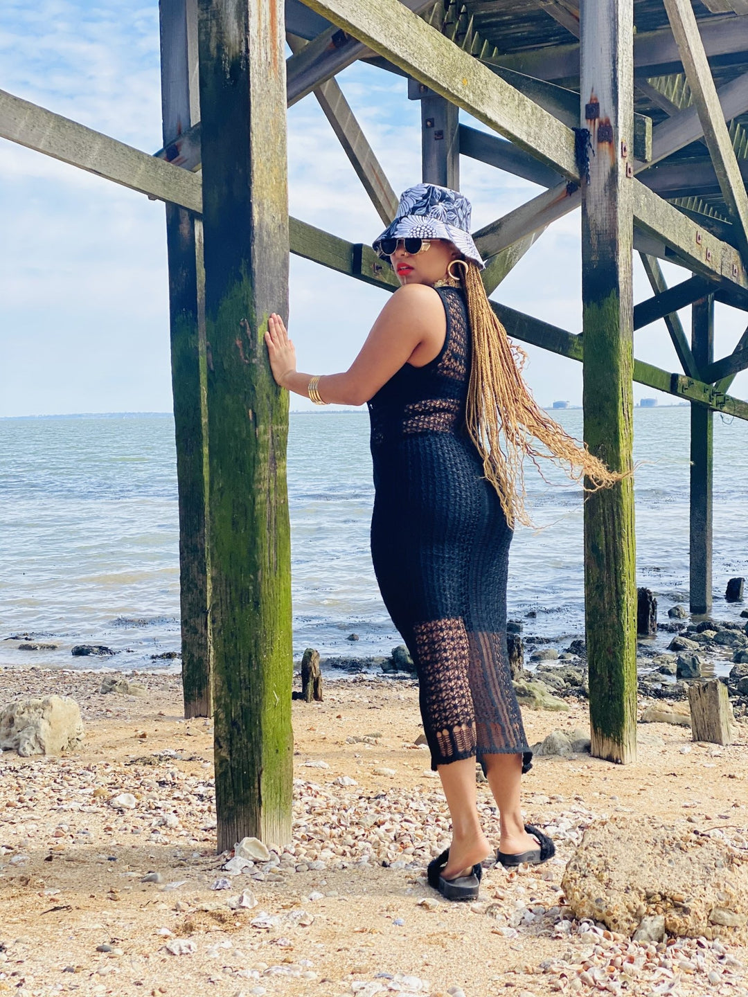 Black Crochet Maxi Beach Dress - One Wear Freedom 