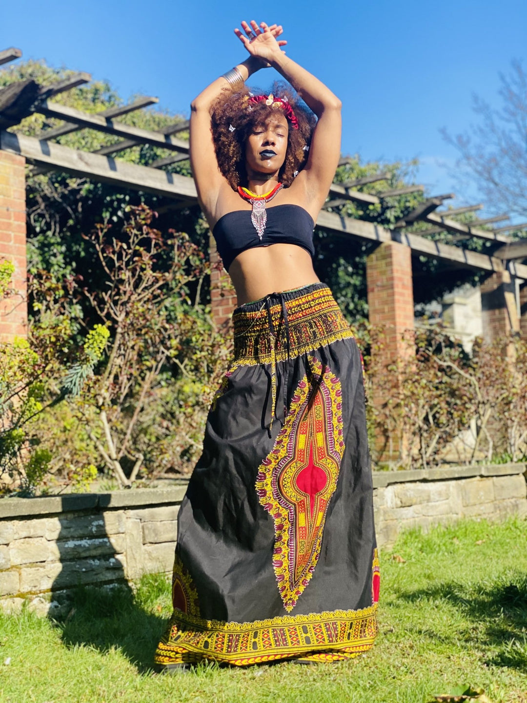 Black Sunshine Dashiki Dress/Skirt - One Wear Freedom 