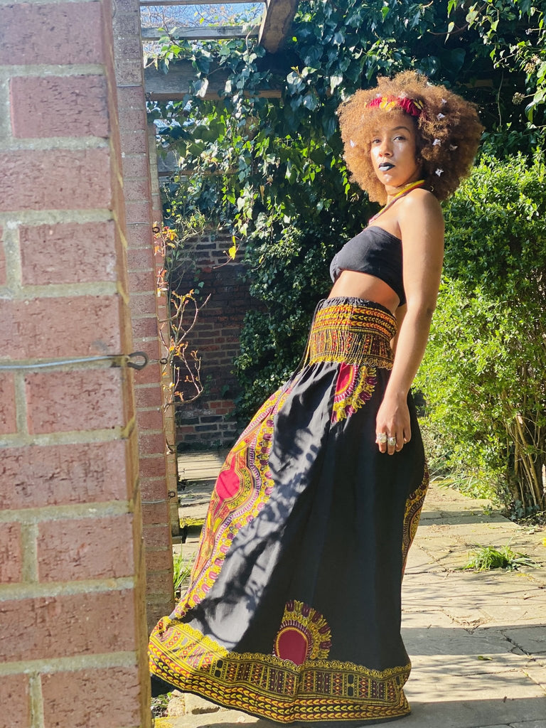 Black Sunshine Dashiki Dress/Skirt - One Wear Freedom #product_tags#