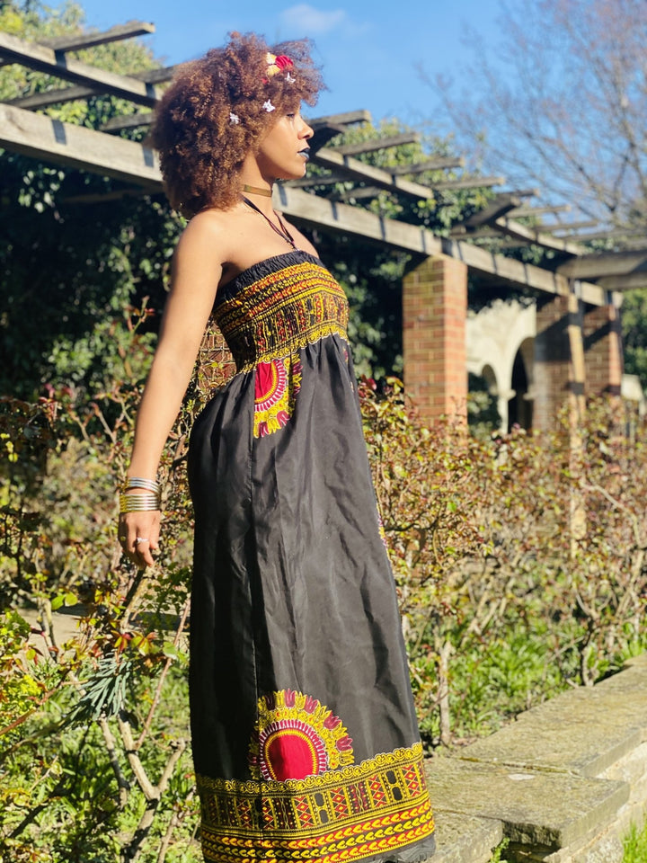 Black Sunshine Dashiki Dress/Skirt - One Wear Freedom 