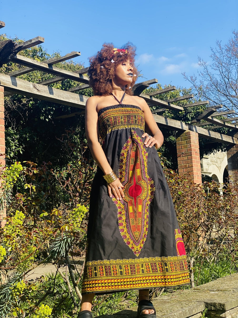 Black Sunshine Dashiki Dress/Skirt - One Wear Freedom #product_tags#