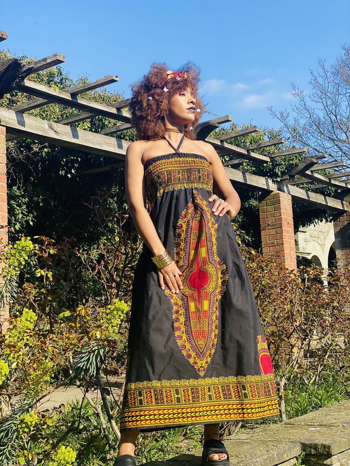 Black Sunshine Dashiki Dress/Skirt - One Wear Freedom 