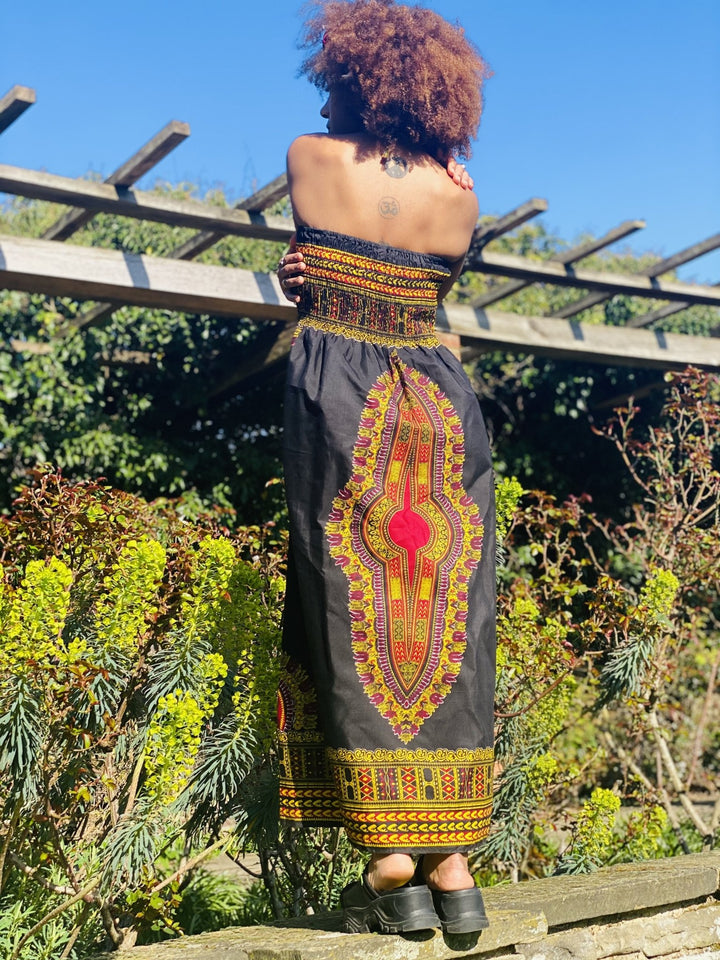 Black Sunshine Dashiki Dress/Skirt - One Wear Freedom 