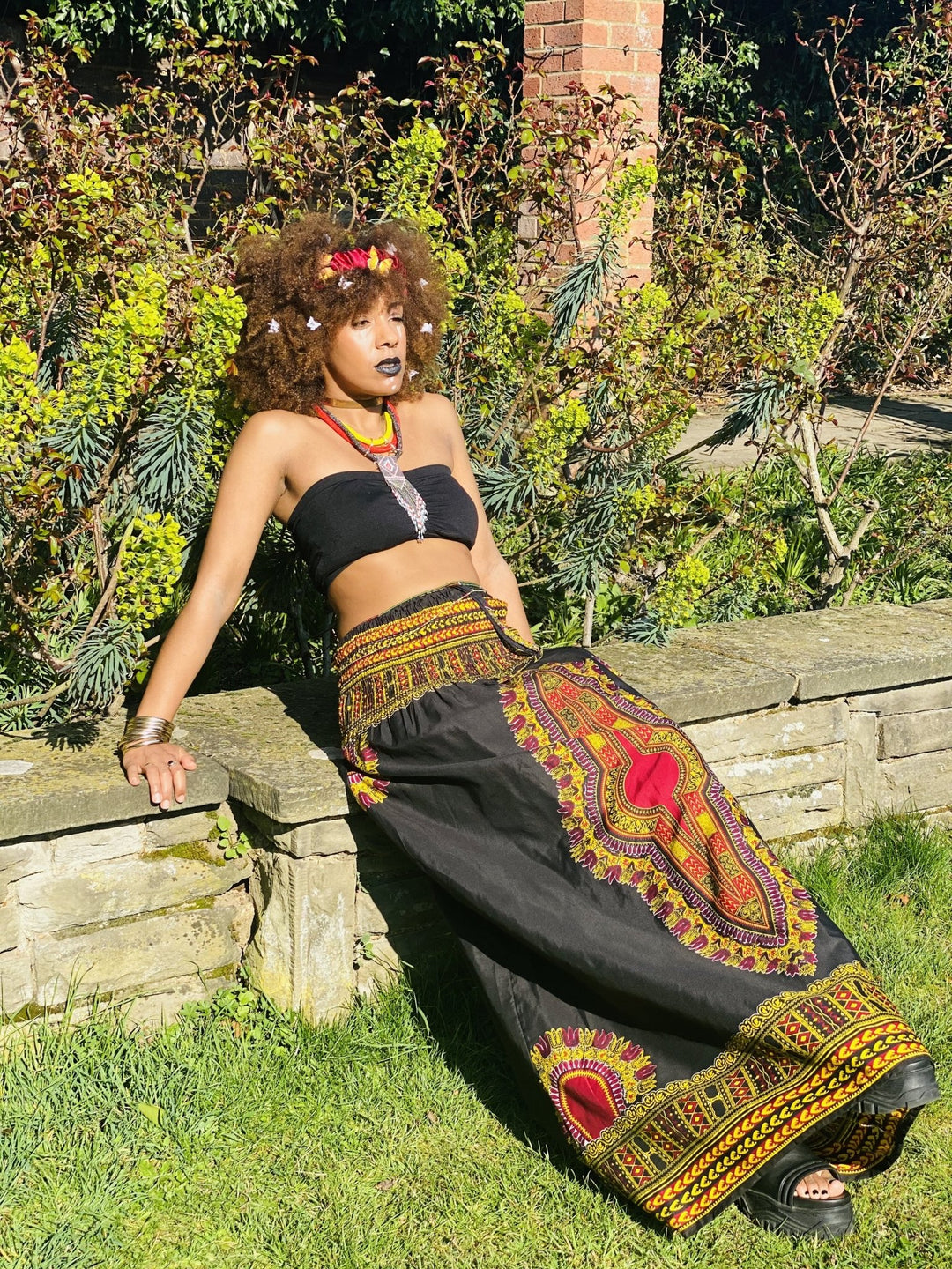 Black Sunshine Dashiki Dress/Skirt - One Wear Freedom #product_tags#
