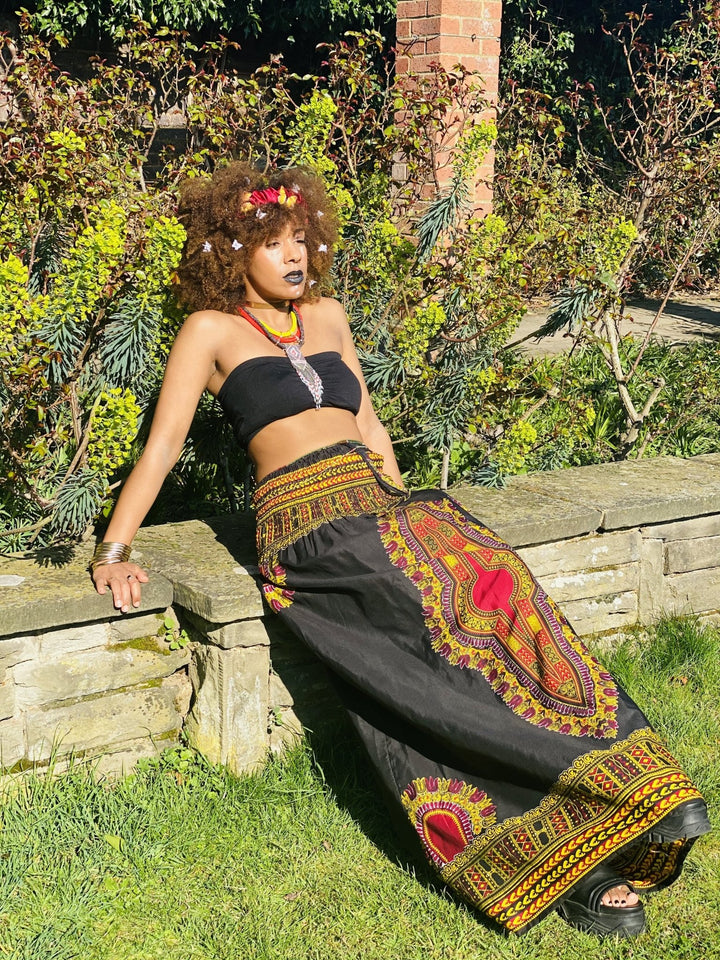 Black Sunshine Dashiki Dress/Skirt - One Wear Freedom 