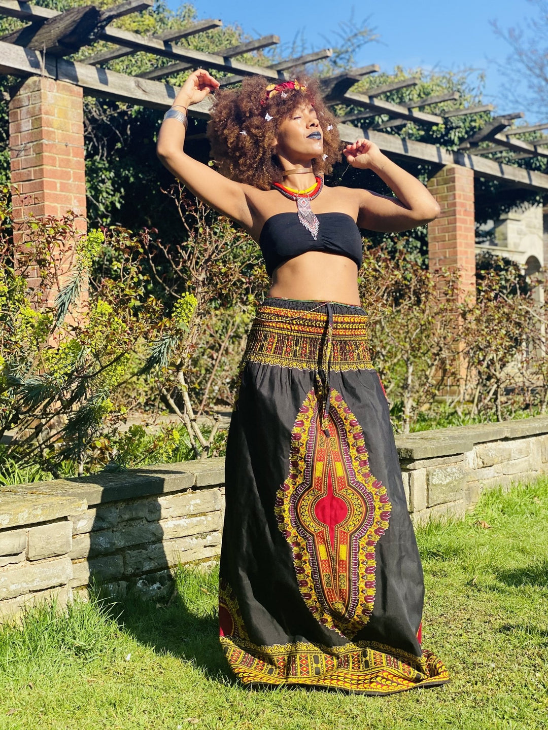 Black Sunshine Dashiki Dress/Skirt - One Wear Freedom 
