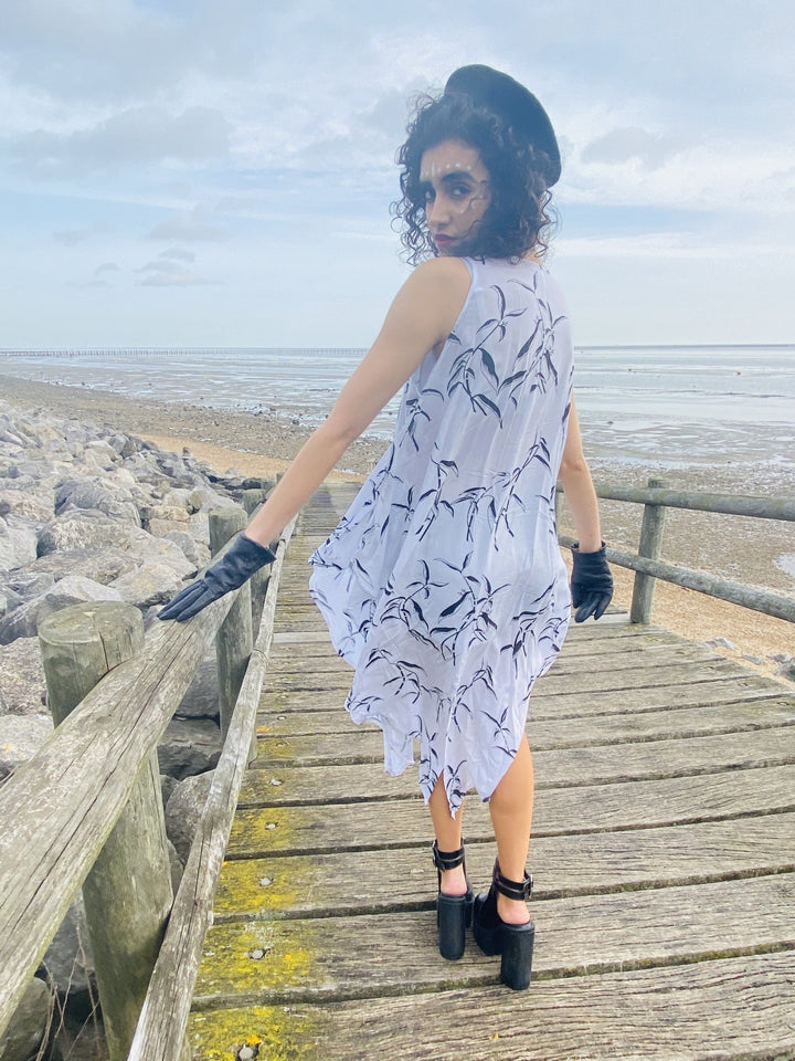 Black + White Rice Waist Coat - One Wear Freedom back