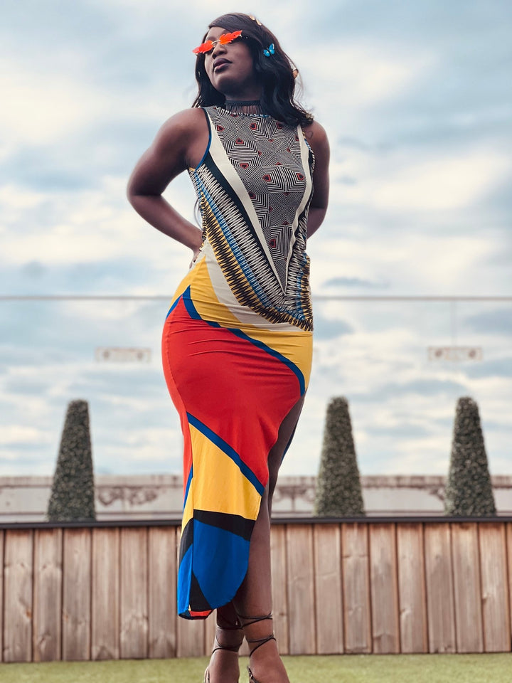 Bold + Beautiful Multi Print Dress - One Wear Freedom 
