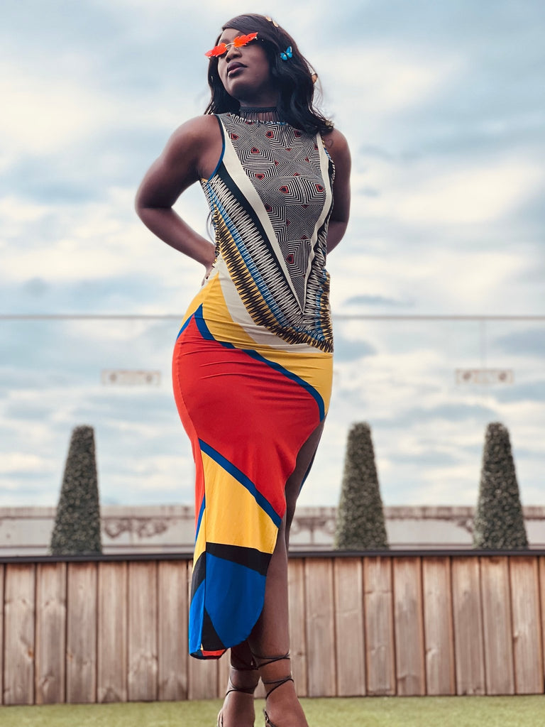 Bold + Beautiful Multi Print Dress - One Wear Freedom #product_tags#