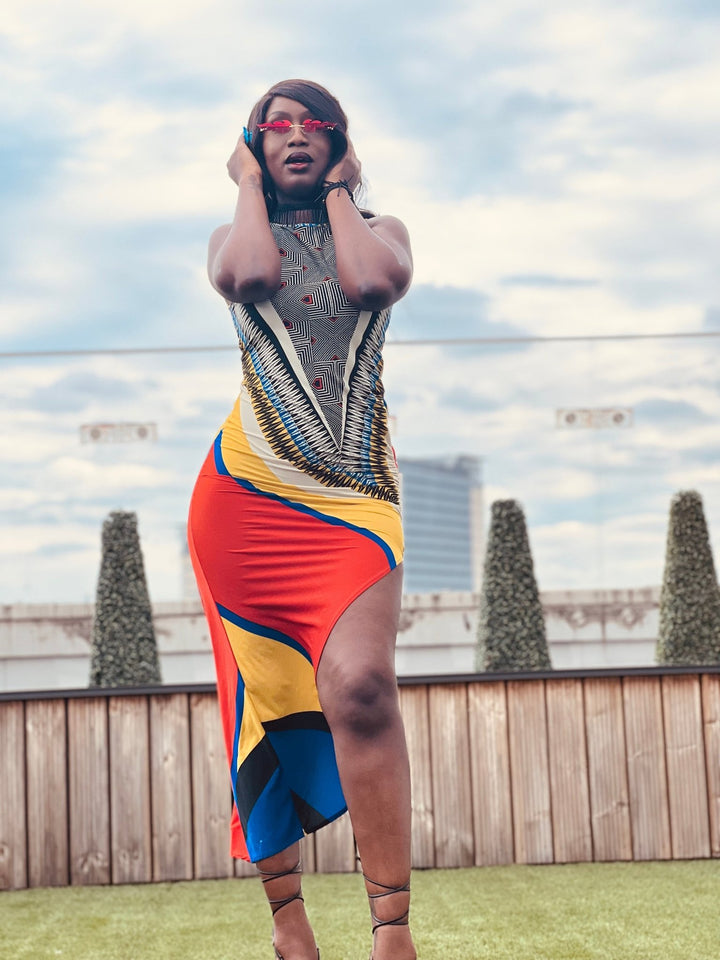 Bold + Beautiful Multi Print Dress - One Wear Freedom 