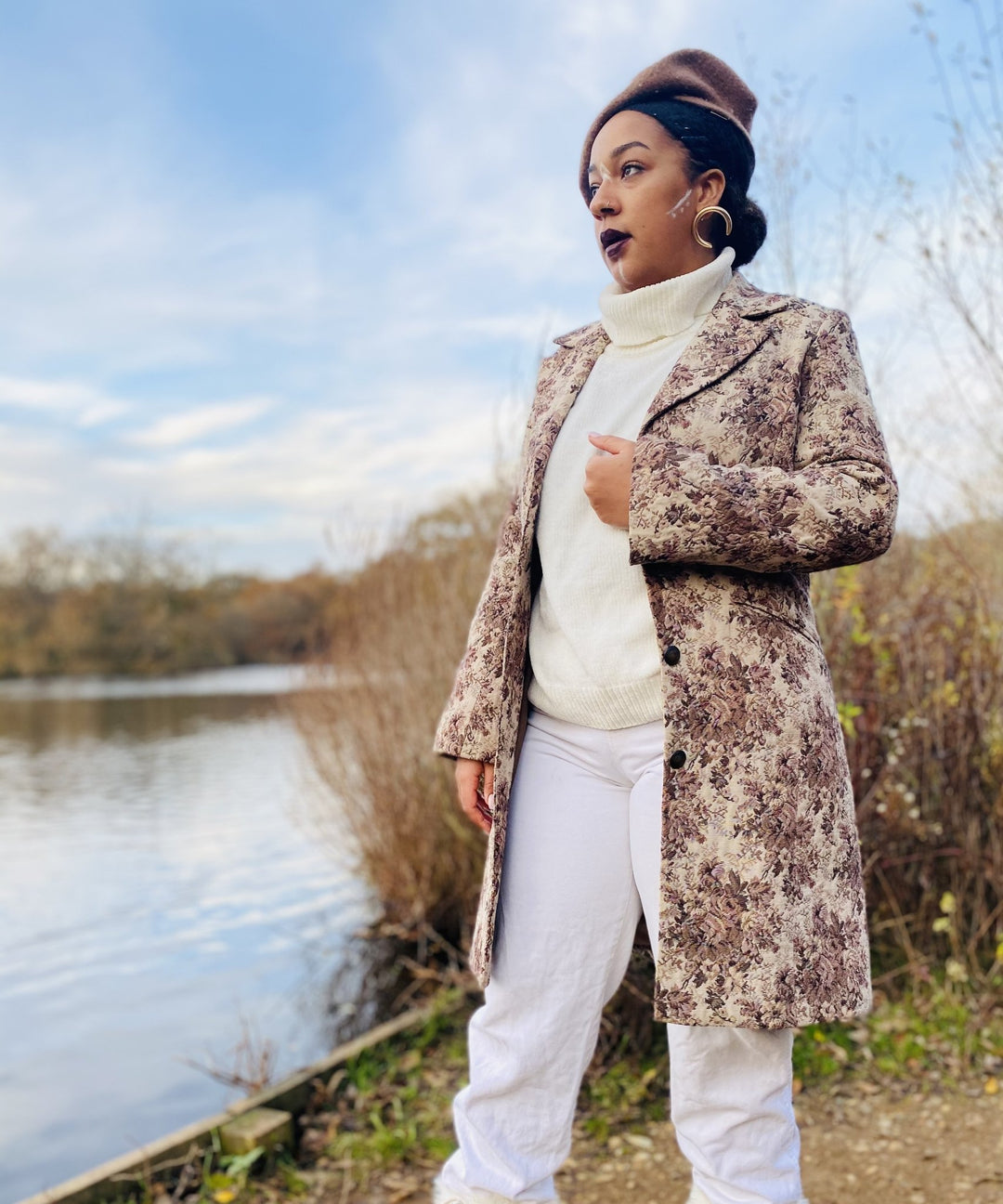 Caramel + Chestnut Flower Coat - One Wear Freedom #product_tags#