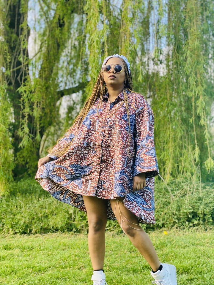 Chestnut Veikau Multi-Purpose Oversized Shirt Combo - One Wear Freedom 