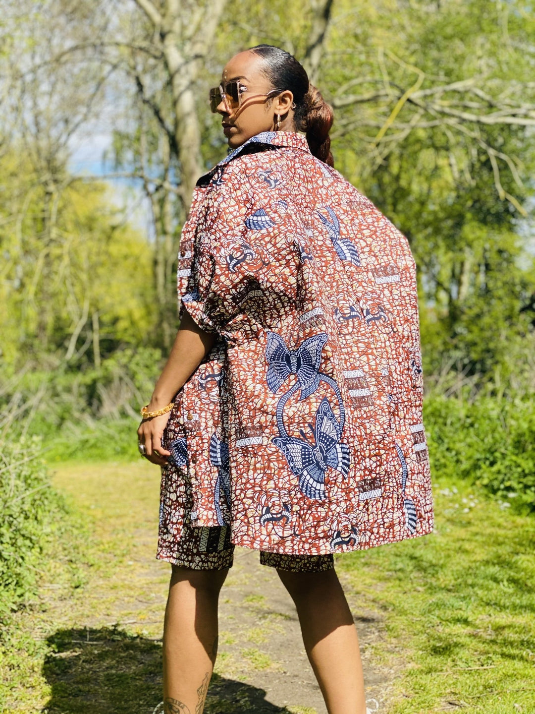 Chestnut Veikau Oversized Shirt n Shorts Co-ord - One Wear Freedom 