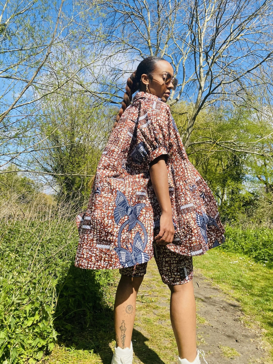 Chestnut Veikau Oversized Shirt n Shorts Co-ord - One Wear Freedom 