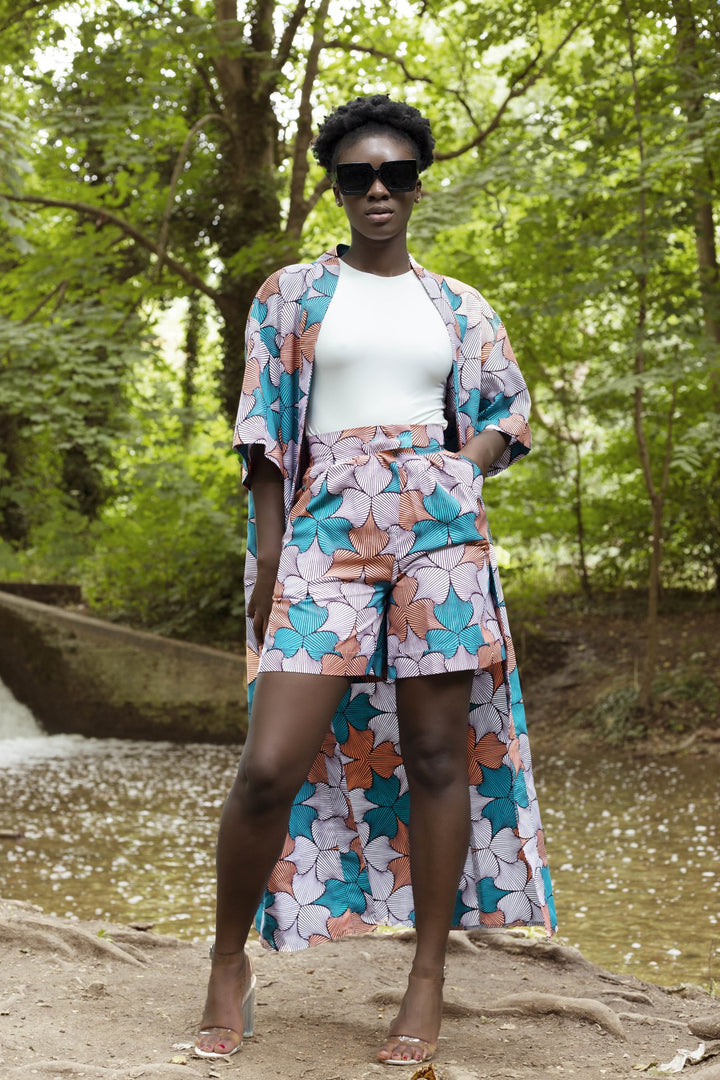 Chioma Shorts + Shizel Kimono Co-ord - One Wear Freedom 