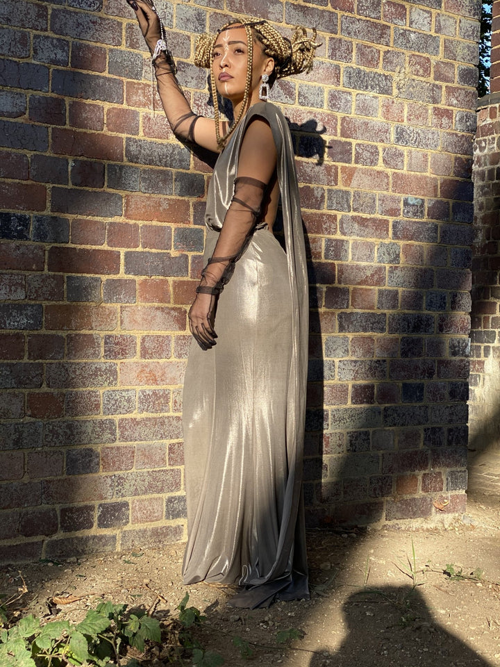 Chrome Multi-Tie Evening Gown - One Wear Freedom 