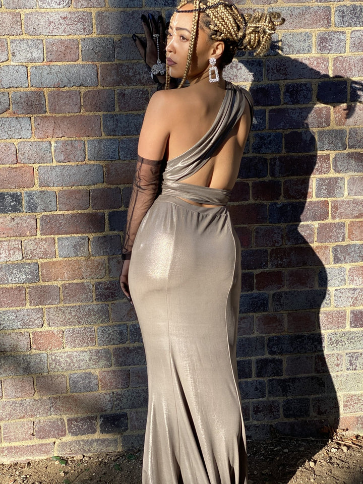 Chrome Multi-Tie Evening Gown - One Wear Freedom 