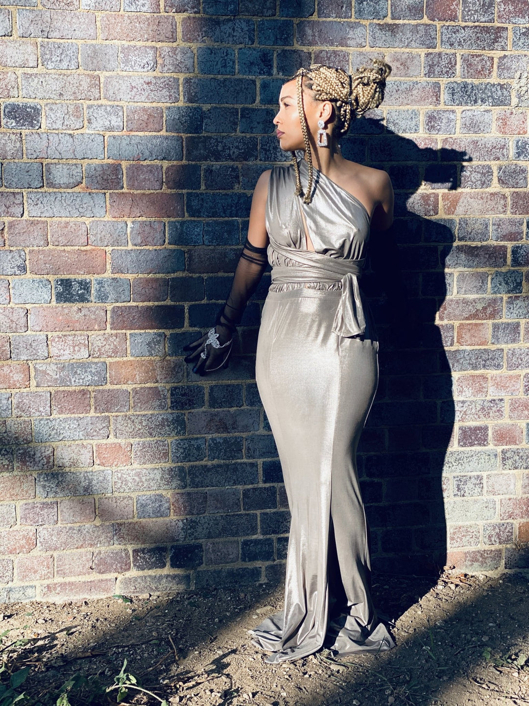 Chrome Multi-Tie Evening Gown - One Wear Freedom 