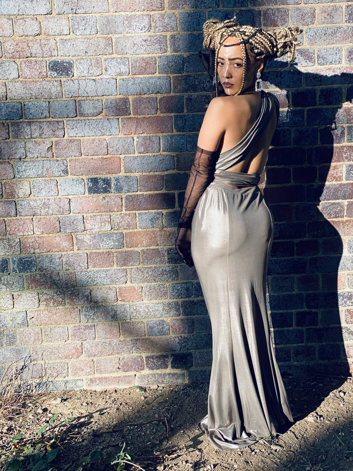 Chrome Multi-Tie Evening Gown - One Wear Freedom 